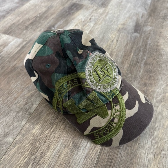 KosKash Headgear Accessories - KosKash Headgear Las Vegas, Nevada Camo Green Baseball Hat